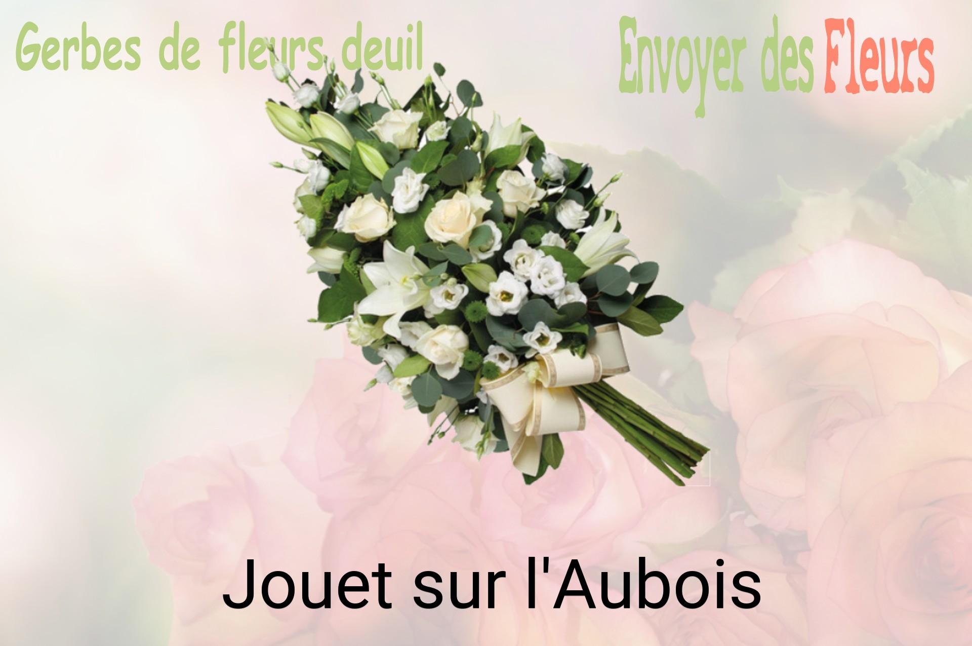 Gerbe de fleurs de deuil livrée à Jouet-sur-l'Aubois